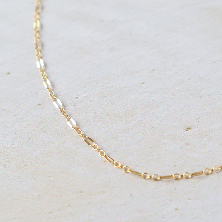 Glimmer chain necklace long short dainty chain necklace in sterling silver or 14k gold filled