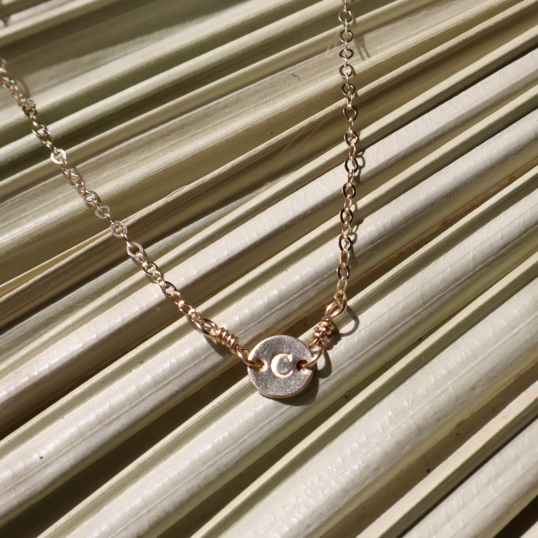 personalized letters necklace in sterling silver or 14k gold filled