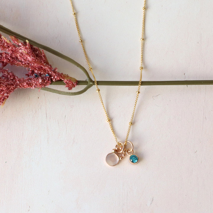 One of a Kind Blue Mist Charm Necklace