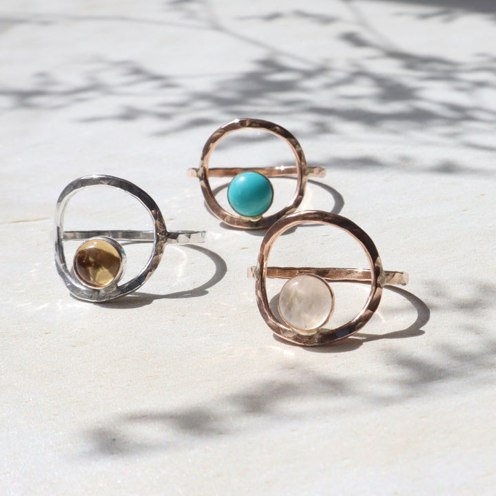 Circle Stone Ring