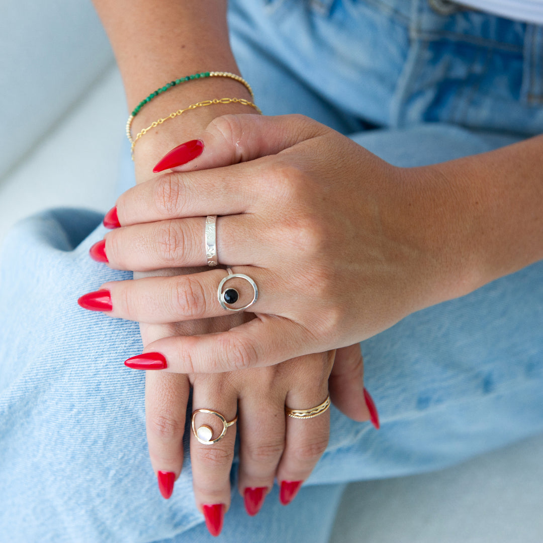 Circle Stone Ring