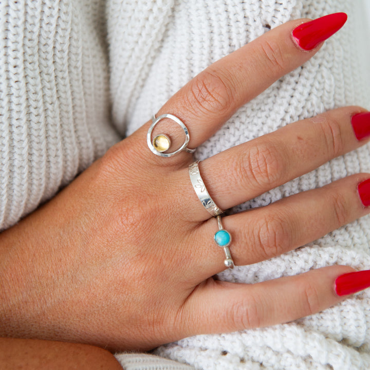Circle Stone Ring