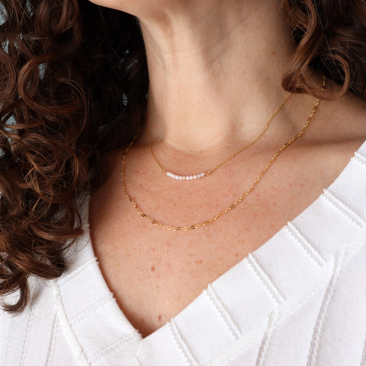 Glimmer chain necklace long short dainty chain necklace in sterling silver or 14k gold filled