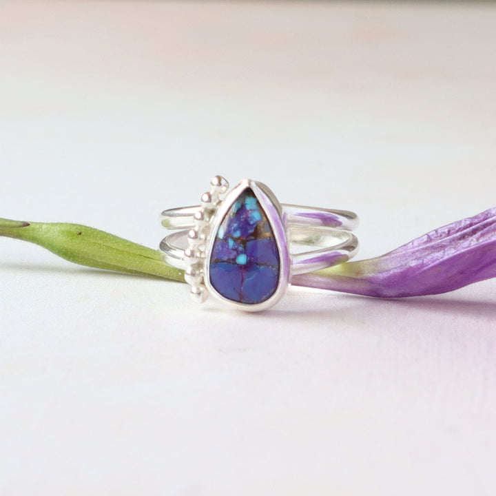 One of a Kind Purple Mojave Turquoise Ring - Size 9