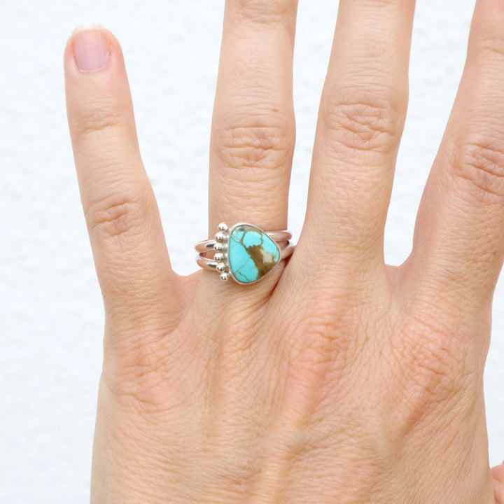 One of a Kind Turquoise #8 Ring - Size 7