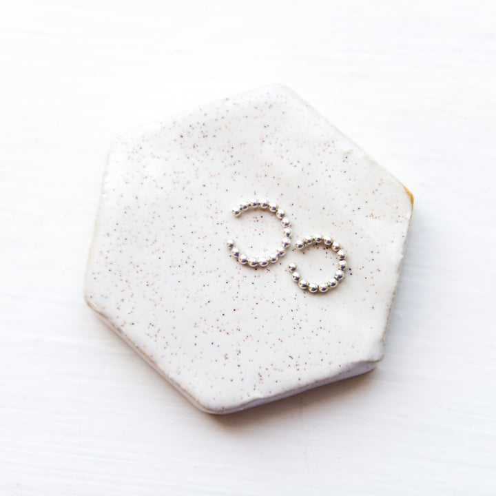 Beaded cartilage ear cuff in sterling silver or 14k gold filled and small and large sizes by Blossom and Shine