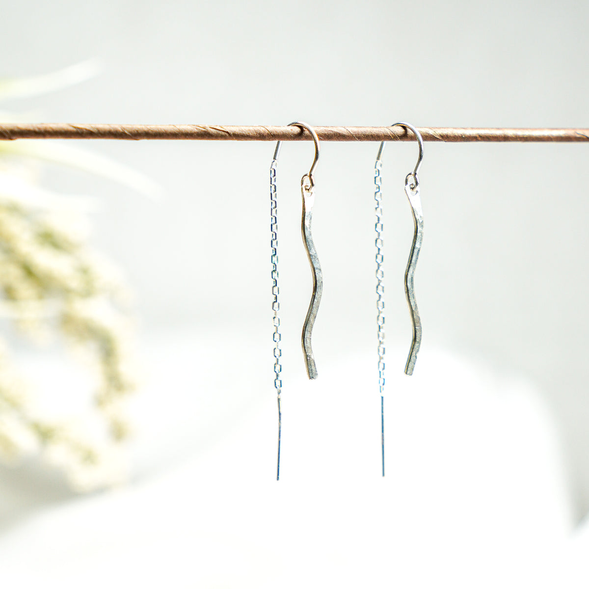 Wave Threader Earrings – Blossom and Shine